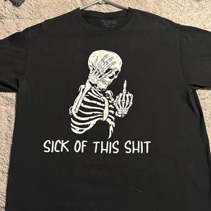 Spencer’s skeleton t-shirt
